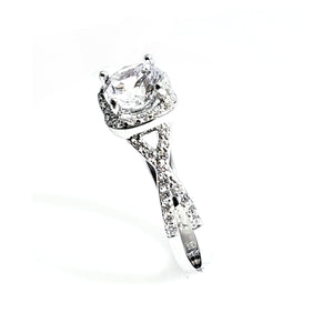 14K Twist Shank Diamond Semi-Mount Engagement Ring