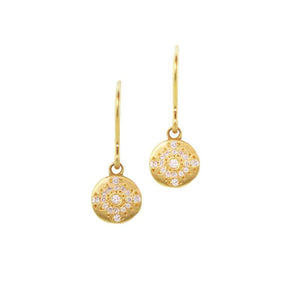 Gold Shimmer Diamond Earrings