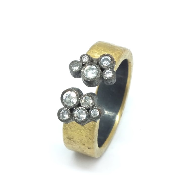 Black Rhodium Plated Diamond Ring