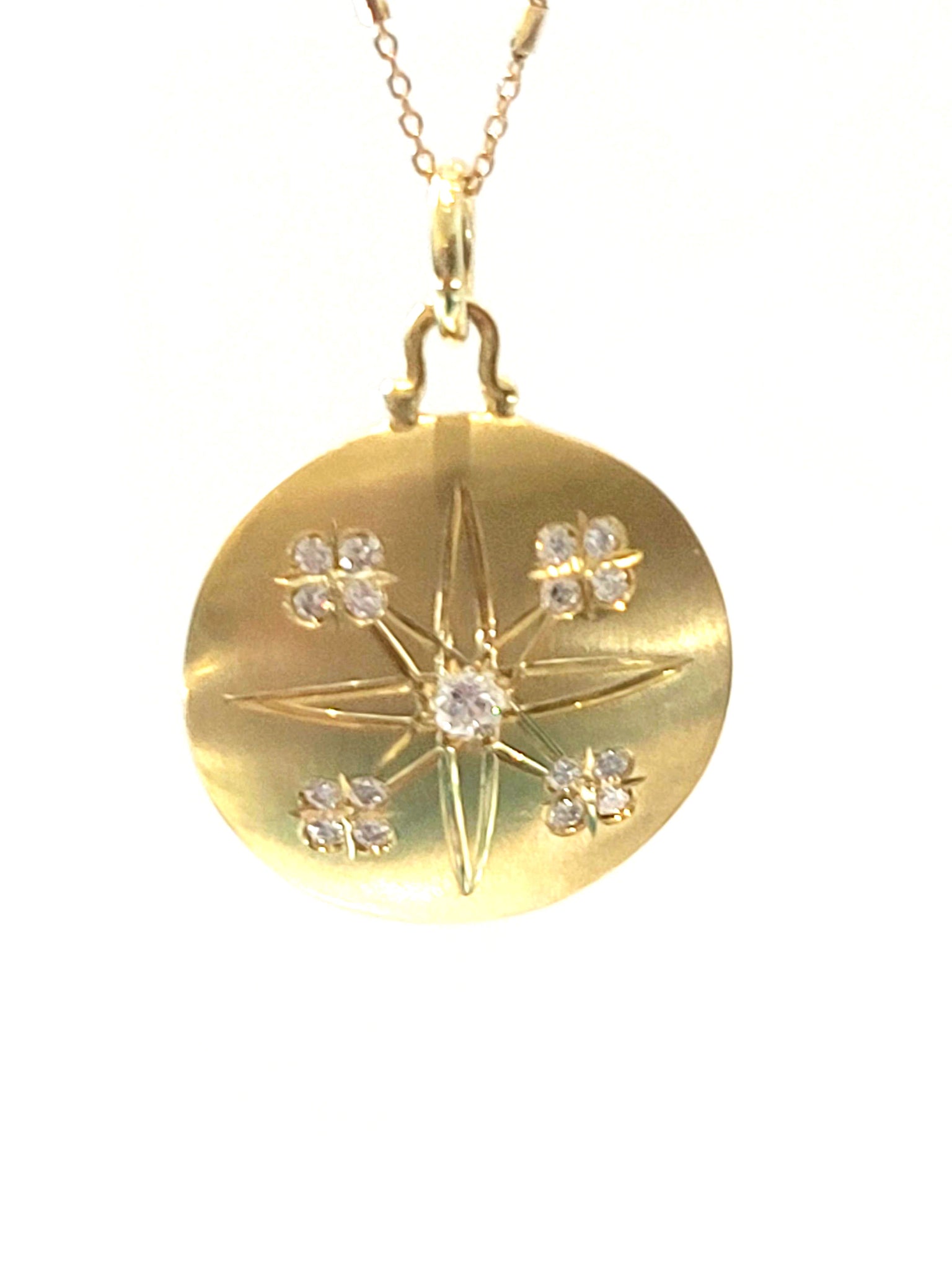 Gold Star Diamond Pendant