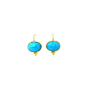 Kingman Turquoise Oval Earrings