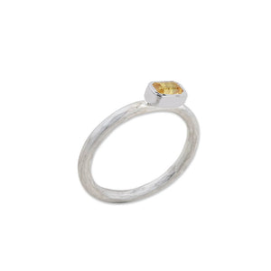 Yellow Sapphire Prismic Ring