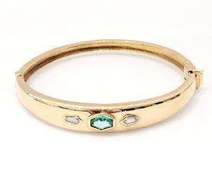 One of a Kind Emerald and Diamond Bracelet