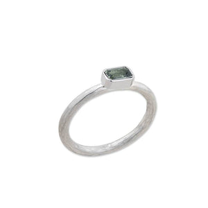 Green Sapphire Prismic Ring