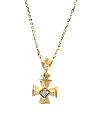 Gold Maltese Cross Pendant