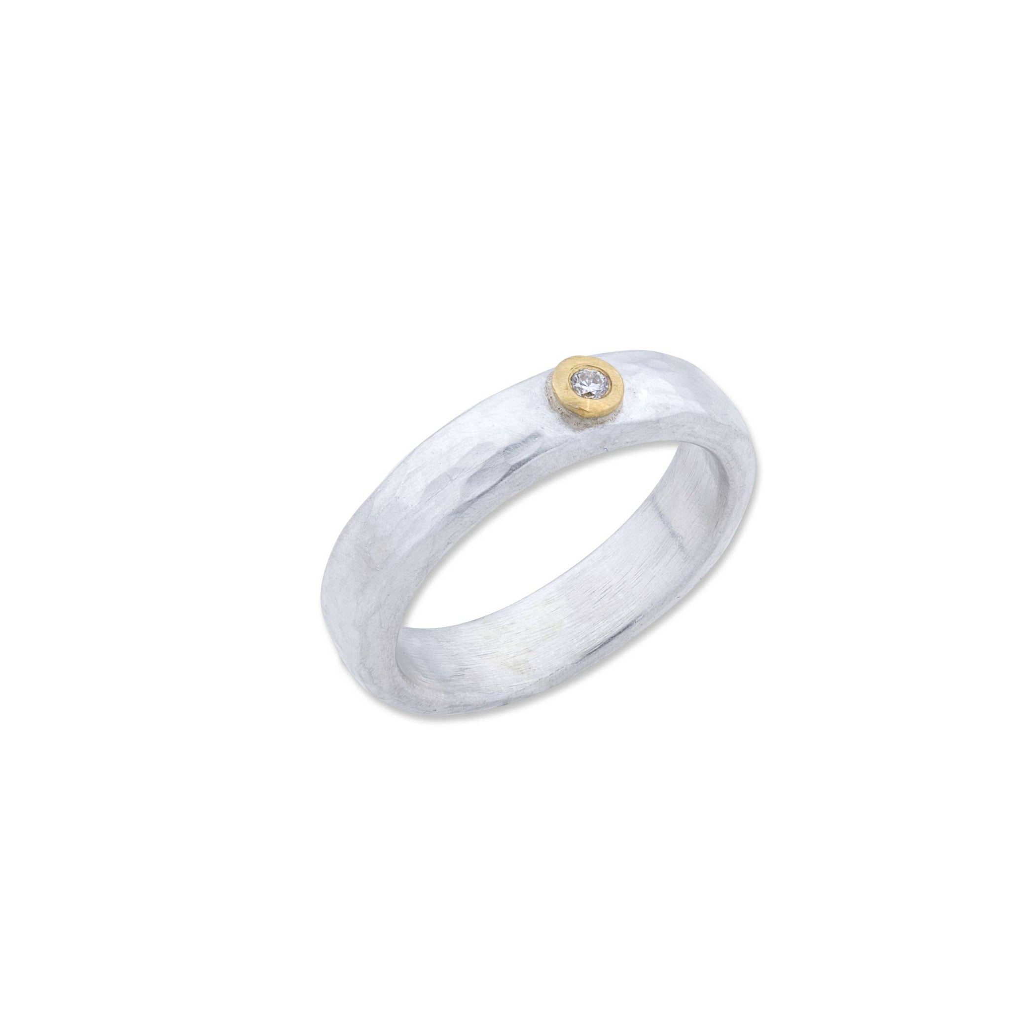 Sterling Silver and 24K Yellow Gold Ring
